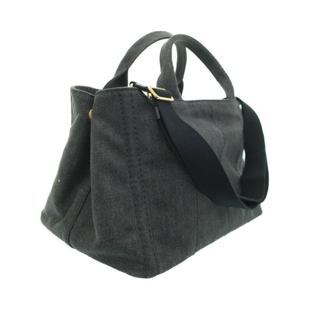 PRADA Canapa 2way Top Handle Crossbody Tote Convertible Tote Bag - Picture 2 of 9